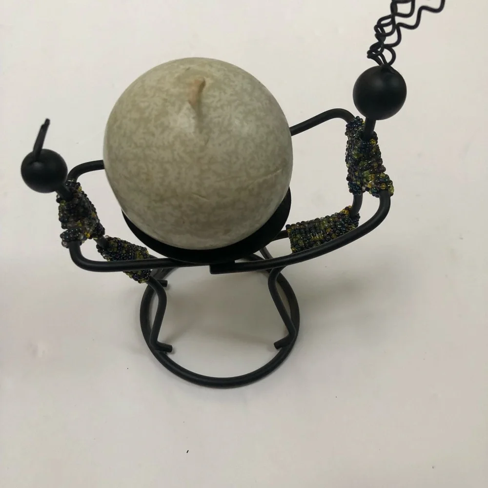 Tribal Mother‎ & Daughter Wire Candle Sculpture